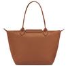 Longchamp Le Pliage Xtra Solid Color Zipper Snap Closure Long Handle Leather Tote Bag Women tote Cognac Brandy 2605987504