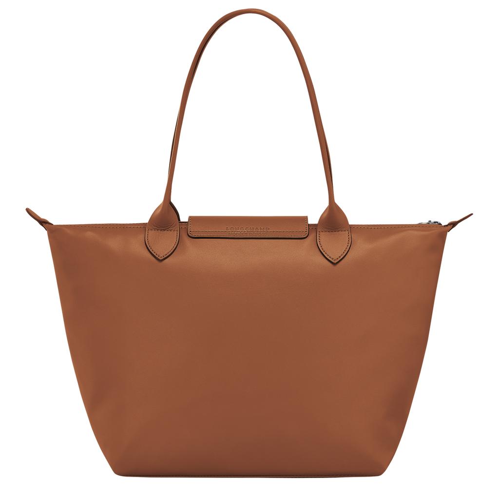 Longchamp Le Pliage Xtra Solid Color Zipper Snap Closure Long Handle Leather Tote Bag Women tote Cognac Brandy 2605987504