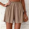 Женские летние шорты на резинке - Дышащие и удобные, Многофункциональная пляжная одежда для пикника, Повседневная одежда, Элегантный внешний вид, Мягкая ткань