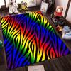 Rainbow Gradient Zebra Stripe Pattern Carpet for Living Room Decor Suitable for use as an anti-slip for living room bedroom sofas