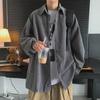 Men's Fashionable Long-Sleeve Corduroy Jacket - Retro Korean Hong Kong Style, Versatile Autumn Shirt