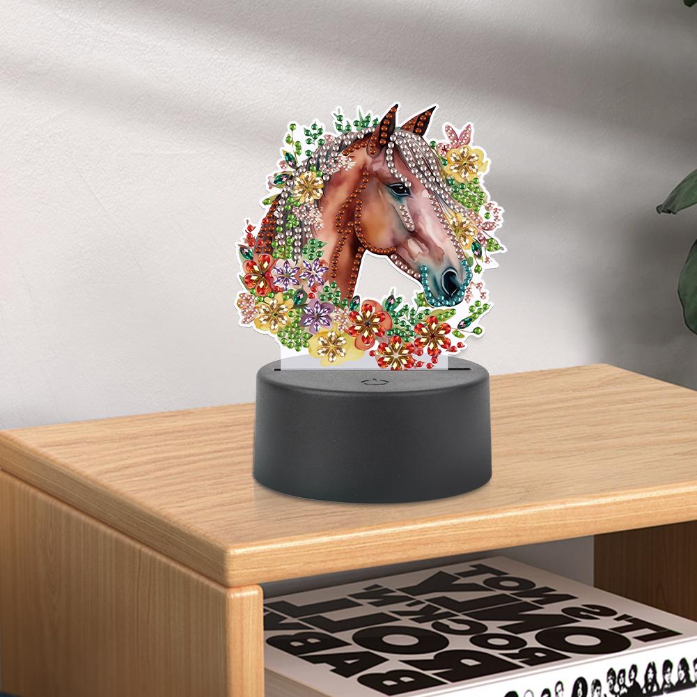 Милая настольная лампа с алмазной вышивкой «Животные», сделай сам, с инструментами, 5D сделай сам, светодиодная лампа с алмазной вышивкой для спальни, гостиной, домашнего офиса