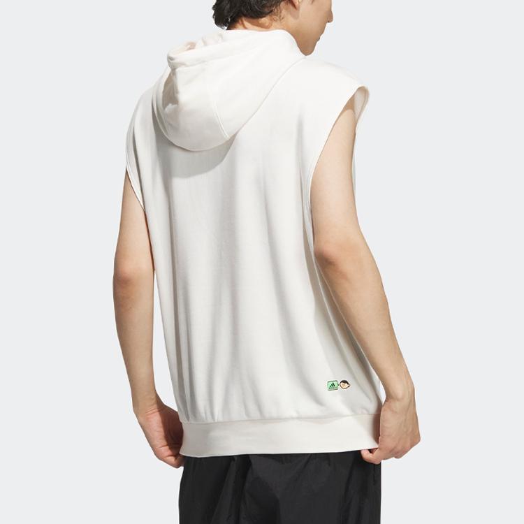 adidas X Seebin SS23 Графическая толстовка с вышитыми буквами Мужская толстовка с капюшоном Розовая Белая IA8165