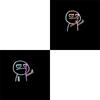 1/2pcs Motorcycle Car Cartoon Funny Middle Finger Reflective Vinyl Car Sticker Bicycle Decal Styling Decor Exterior Accessories