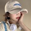 Korean Holes Peaked Cap Embroidery Snapback Cap Solid Color Letter Baseball Hat Teenagers