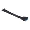 Small Mini Usb 3.0 19/20 Pin Internal Extension Header Adapter Cable Black Flat Wire Cable For Motherboard 5.9Inch/15Cm