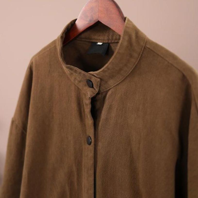 Женский повседневный универсальный свободный кардиган-жакет, осенний, с большим карманом, на пуговицах, джинсовая куртка, большого размера