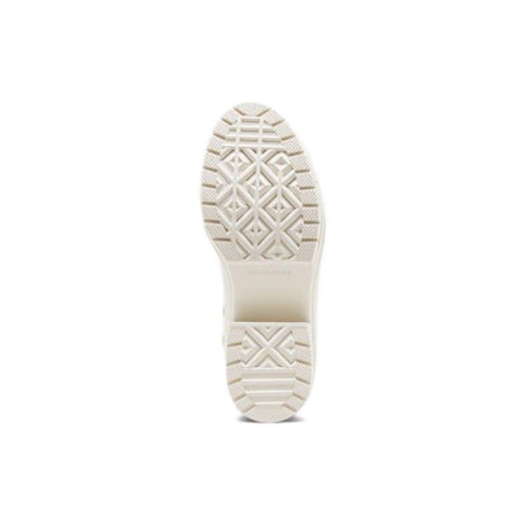 Converse Chuck 70 De Luxe Heel кожаные высокие кроссовки Egret мужские кремово-серебристые A07127C