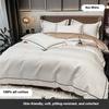 Four-piece Set of Pure Cotton Bedding Light Luxury Skin-friendly and Breathable Washed Sheets Quilt Covers Pillowcases