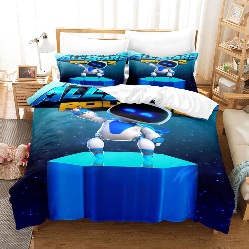 3D Print Anime Astro Bot Bedding Collection Single Twin Full Queen King Size Bed Collection Adult Kid Bedroom Duvet Cover Collections Home Textiles