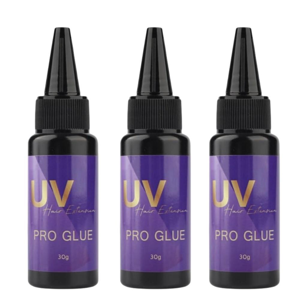UV Hair Extension Glue Pro: 5s Fast-Curing Waterproof Adhesive | Invisible Bond System for Seamless Extensions | Salon-Grade Damage-Free Formula