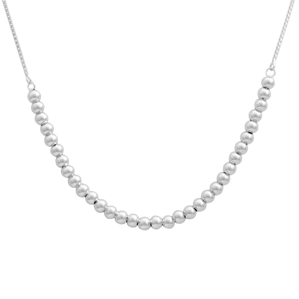 Серебряное колье с без камней, вес изделия 6,57 гр (2183990)