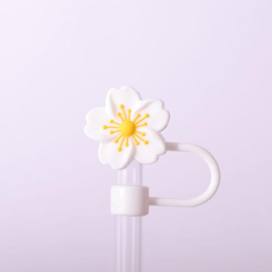 7 шт. Крышка для соломинки в форме цветка, герметичная, пыленепроницаемая, 10 мм, многоразовые аксессуары для питьевой соломинки, детские сувениры для вечеринки