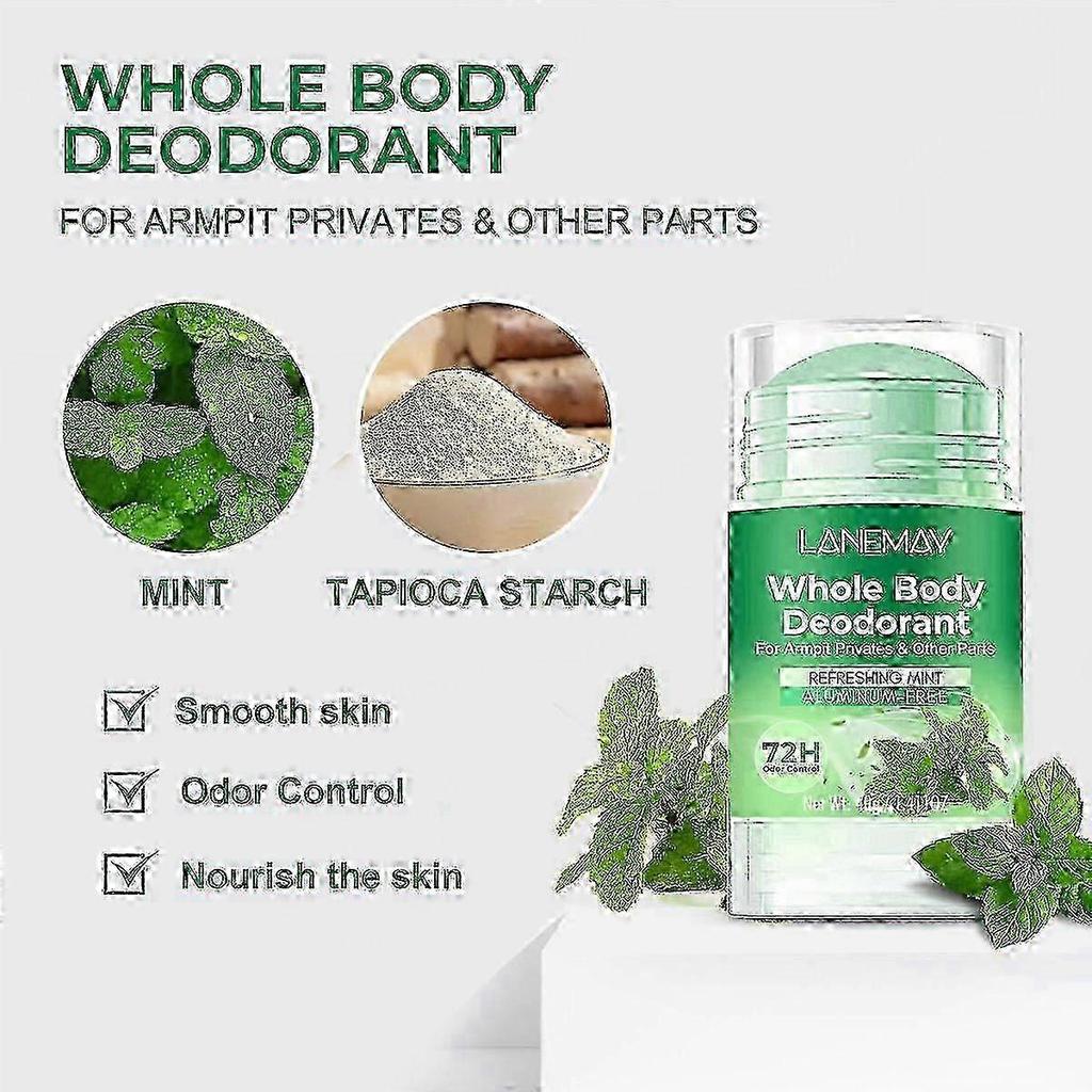 2025 Refreshing Mint Deodorant Stick for Women and Men, Full-Body Moisturizing