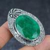 Emerald(Simulated) Gemstone Handmade 925 Sterling Silver Gift Pendant 2.17" R8H91