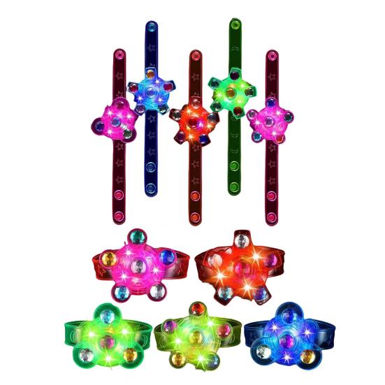10 шт. светодиодных браслетов, светящихся в темноте, сувениры для вечеринок для детей, подарки на день рождения, призы для класса, карнавальные награды, забавная интерактивная игрушка