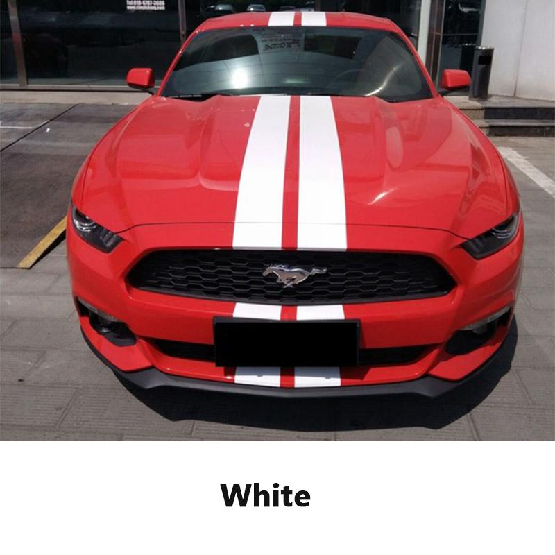 Для Ford Mustang 15-20 узор из углеродного волокна, полный кузов, гирлянда, декоративная наклейка, капот двигателя