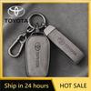 Кожаный чехол-брелок для автомобильного ключа для Toyota RAV4 Crown Hilux Fortuner Yaris Prius Corolla Camry Land Cruiser Avensis Verso Prado C