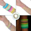 100pcs Gummy Rubbe Silicone Gel Bracelets Elastic Wristband Bracelet  For Girls Women