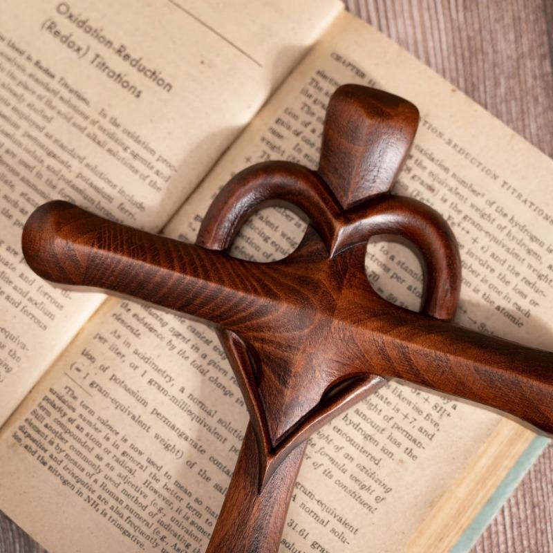 Любовь Деревянный Крест В Форме Сердца Крест, Христианский Декор Стены Интерьера, Настенный Ковер, Ручная Резьба, Подарок Любви Христианской Веры