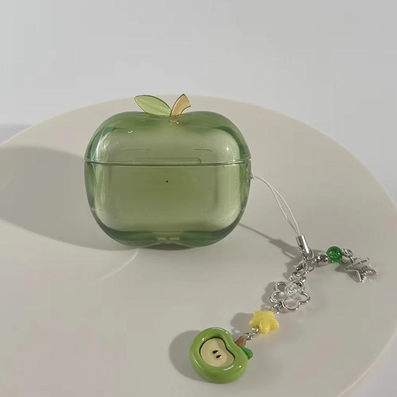 Прозрачный фруктовый чехол для наушников AirPods Pro 2, противоударный, в форме яблока, из ТПУ, мягкий дизайн, настраиваемый, персонализированный чехол для AirPods Pro 2