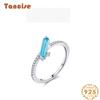 Tancise Classic 925 Sterling Silver  Zircon Ring Ladies Jewelry Wedding Promise Party Gift