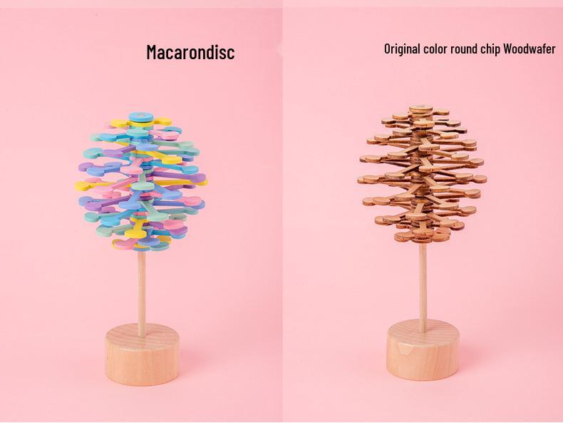 Деревянный волчок-орнамент игрушка по мотивам последовательности Фибоначчи