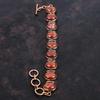 Браслет из красной змеевидной яшмы, медный браслет, браслет с регулируемой цепочкой, красивые медные украшения, браслет из натурального камня ручной работы, подарки для мамы