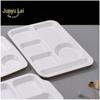 Melamine 6-Compartment Cafeteria Food Trays, 20-Pack