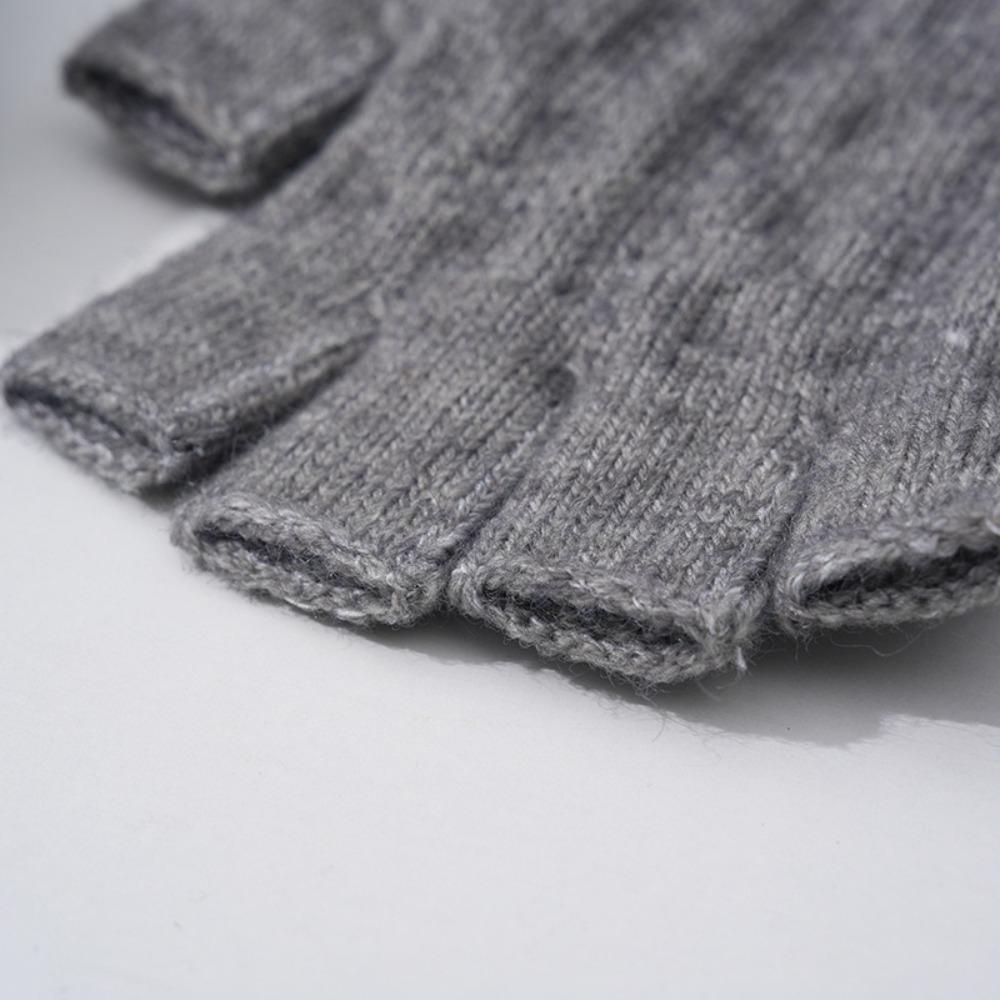 Thick Fingerless Glove Solid Color Mittens High Quality Half Finger Gloves Winter Outdoor