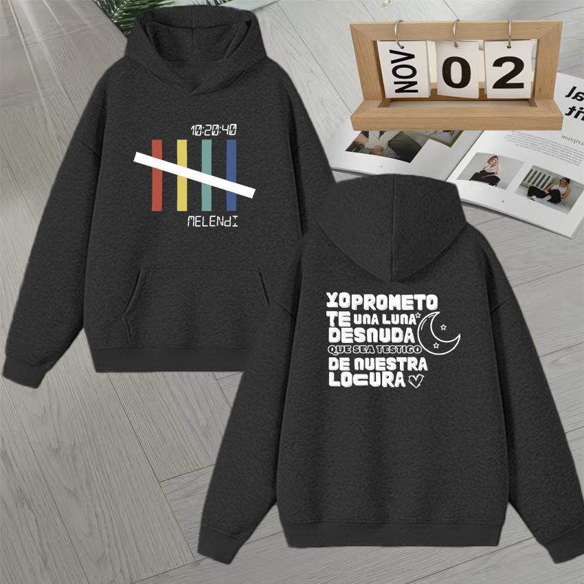 Hot Rapper Melendi Women's Hoodie 2025 Album Tour Harajuku Sweatshirt Women Casual Loose Hoodie Long sleeve Pullover