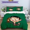 Mr Bean'S Adventure Print 3Pcs Bedding Setduvet Cover With 2 Bedropillowcase Home Birthday Gift