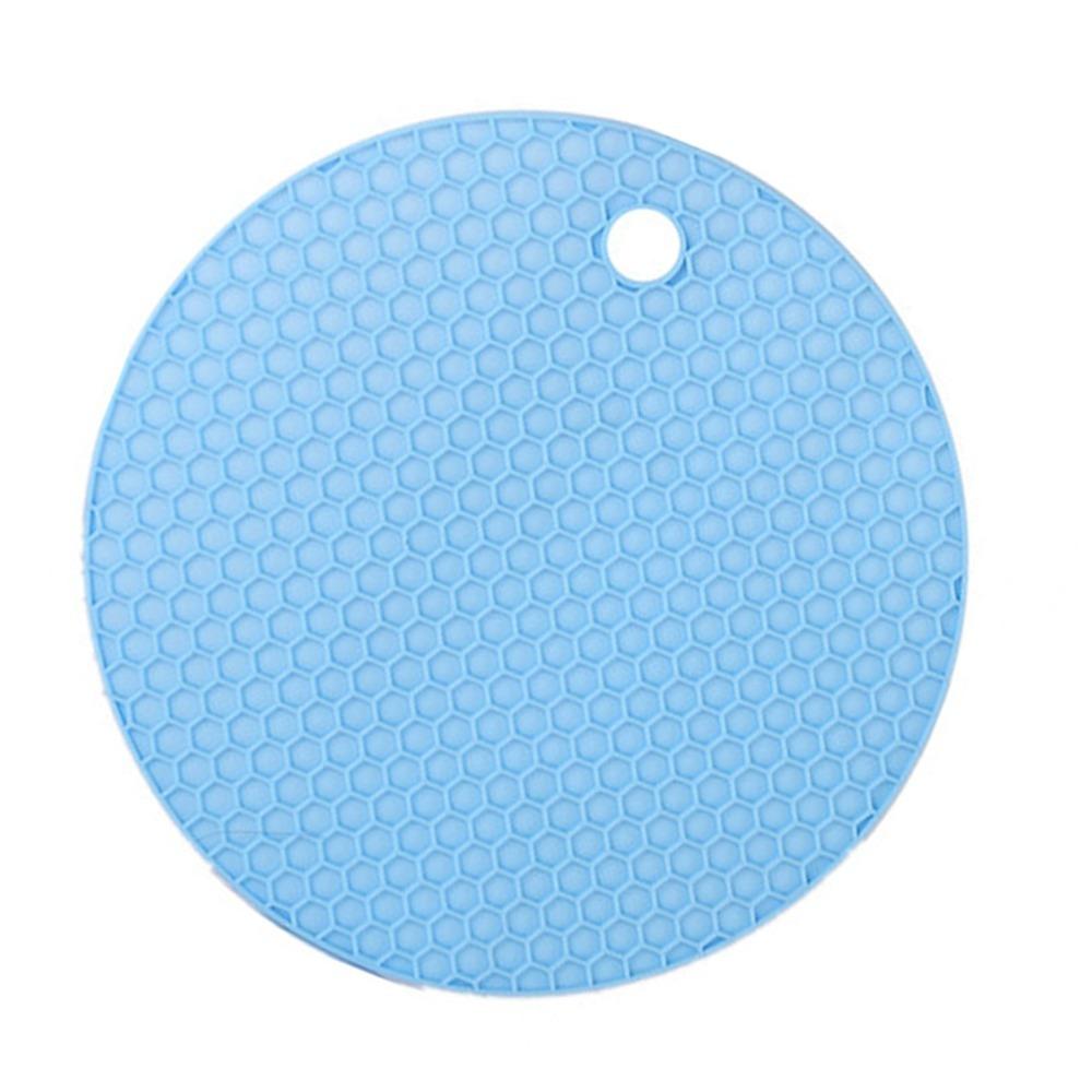 5Pcs Silicone Heat Insulation Mat Round Honeycomb Heat Resistant Coaster Thermal Insulation