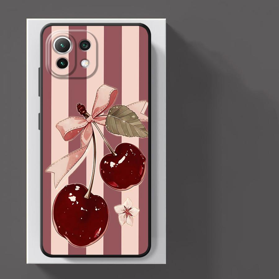 Чехол для Xiaomi Poco F8 M3 M4 M7 Pro F3 M5 X3 X4 X5 X7 Pro C71 C75 C61 F1 C50 Funda Чехол для телефона Мультяшная Вишня
