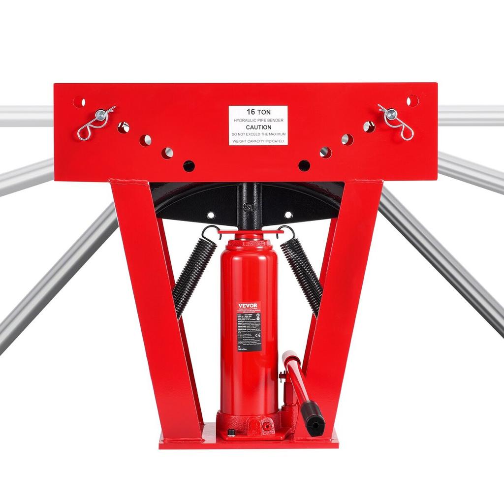 Hydraulic Pipe Bender, 16 Ton Manual Pipe Bending Tool with 8 Dies