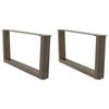 VidaXL V-shaped Coffee Table Legs, 2 Pieces, Natural Steel, 70 X (30-31,3) Cm 4012619