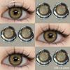 Eyeshare Цветные шоколадные контактные линзы для глаз 1 пара WUSU Natural Lenses Blue Eye Contacts для ежегодного использования Cosmetic Pupils
