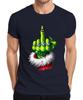 Grinch Middle Finger Christmas Cheeky Gift Glitter Unisexs Tshirt