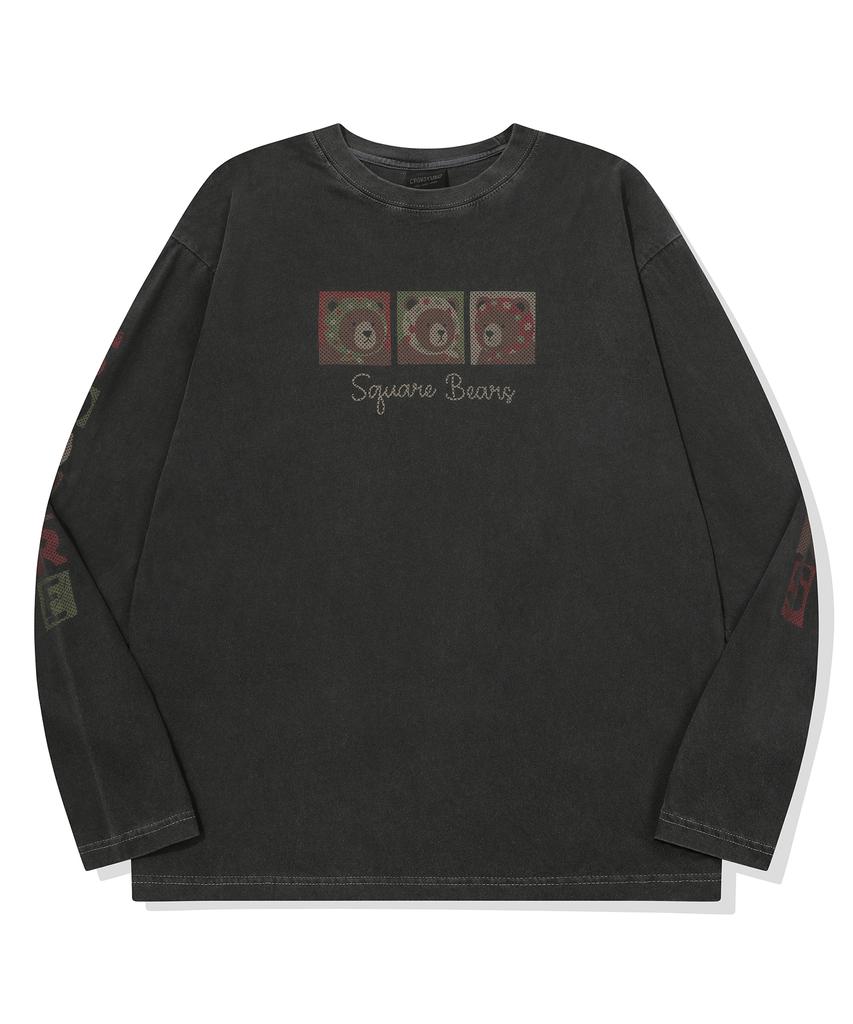CPGN STUDIO Square Bear Pigment Long Sleeve Smoke Black