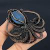 Labradorite Pendant, Handmade Gemstone 999 Copper Wire Wrapped Pendant Antique Jewelry, For Gift Silver Jewelry