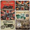 Vintage Motorcycle Guzzi Metal Sign Retro Plate Decorative Plaque Wall Decor Garage Man Cave Motor Tin Painting Wall Decor