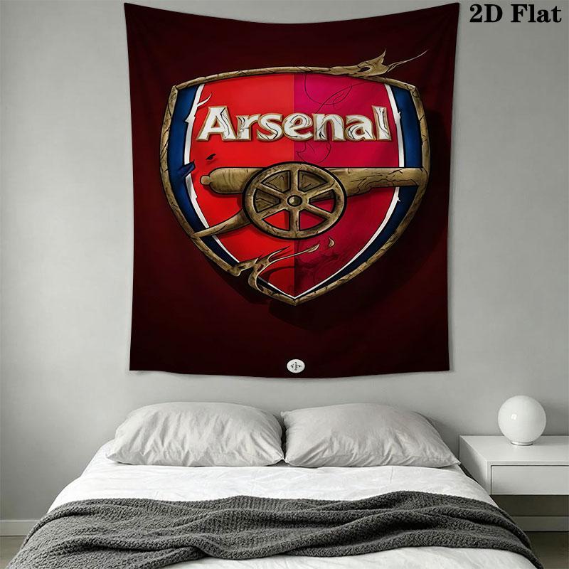 Arsenal team logo Wall Hanging Printed Fabric Blanket Decorative Tapestries for Bedroom Living Room Home Decor