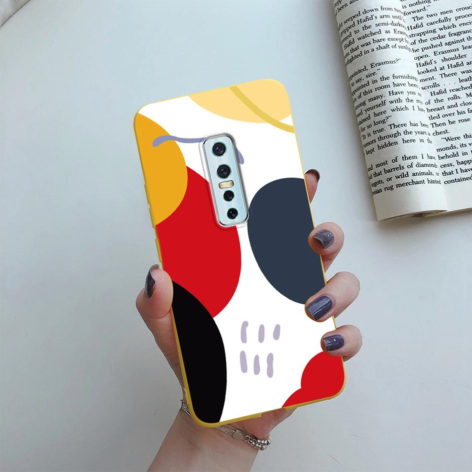 For Vivo V17 Pro Case Cover Vivo 1909 Phone Casing Flower Marble Silicone Shockproof Full Shell for VIVO V17 Pro 1910 Bumper Bag