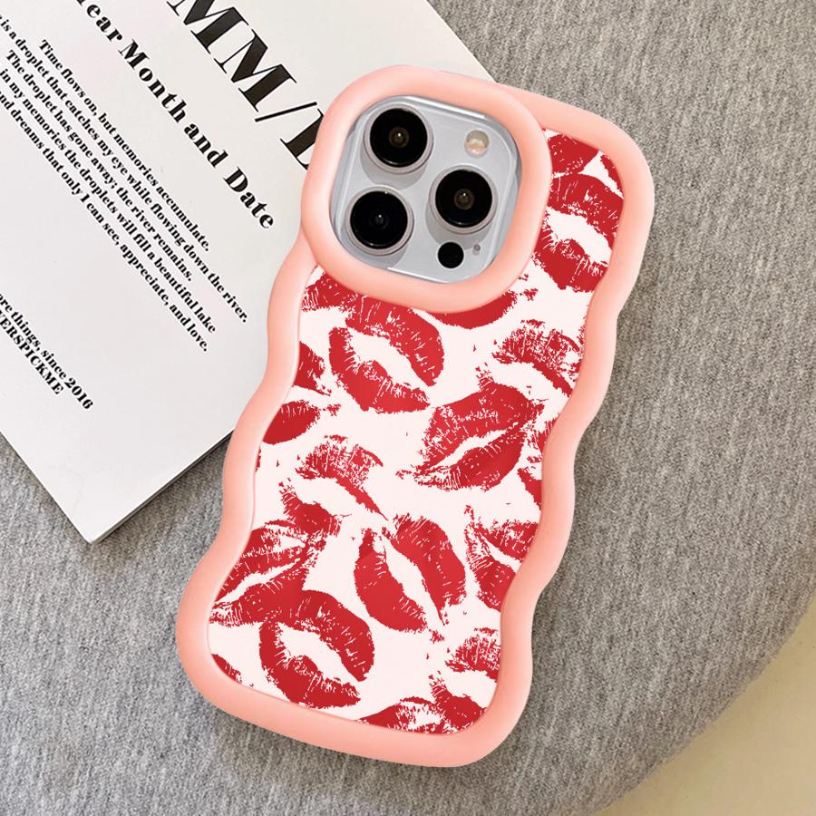 Ретро и сексуальный чехол с принтом красных губ для iPhone 11 13 12 17 Air 16 Pro Max 14 15 Plus XR 8 Мягкая крышка для телефона