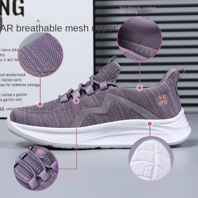 2023 осенняя новая обувь, женская обувь, повседневная удобная обувь для мам, дышащая спортивная женская обувь на одинарной платформе