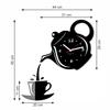 Kitchen wall clock jug and cup