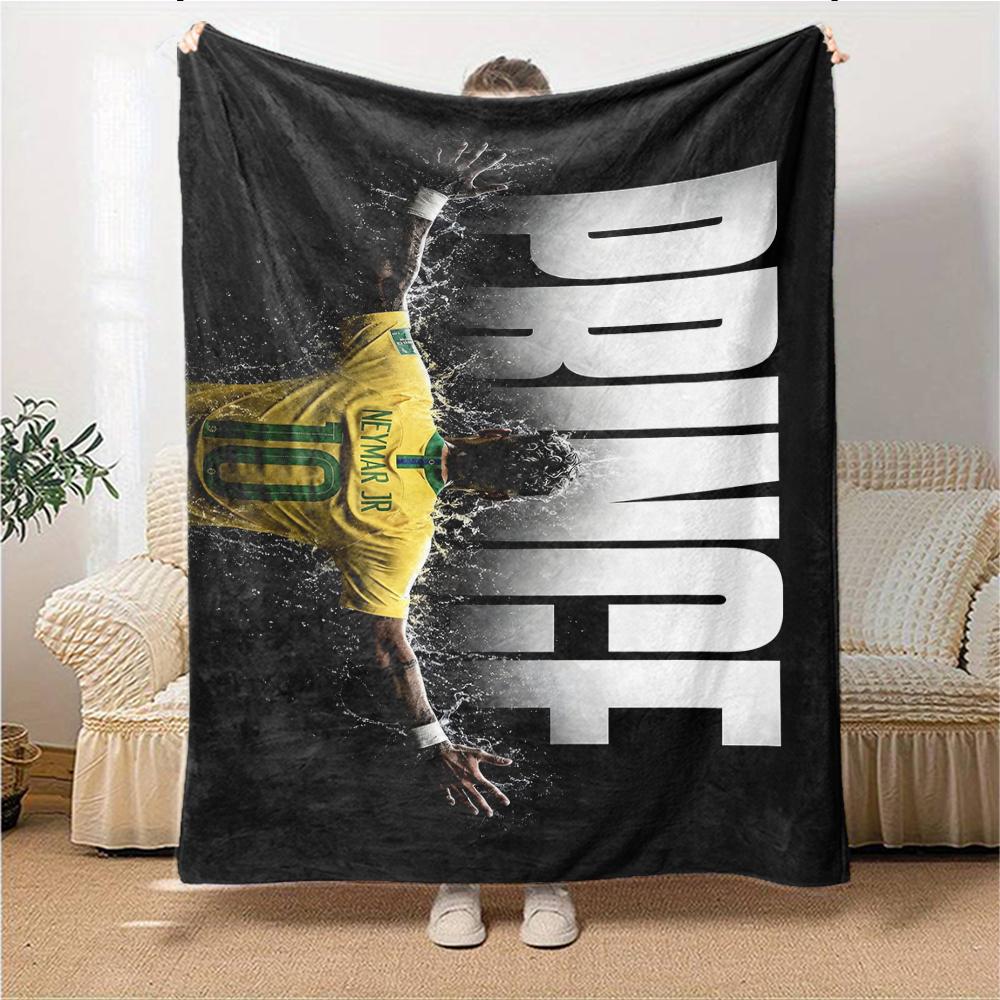 Prince Soccer printed flannel breathable and warm blanket, a stylish home gift, suitable for home, office and bedspread use. 15a166