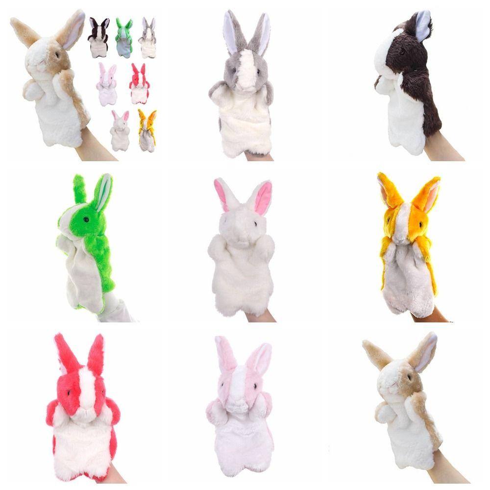 Soft Bunny Hand Puppet Stuffed Animal Cute Storytelling