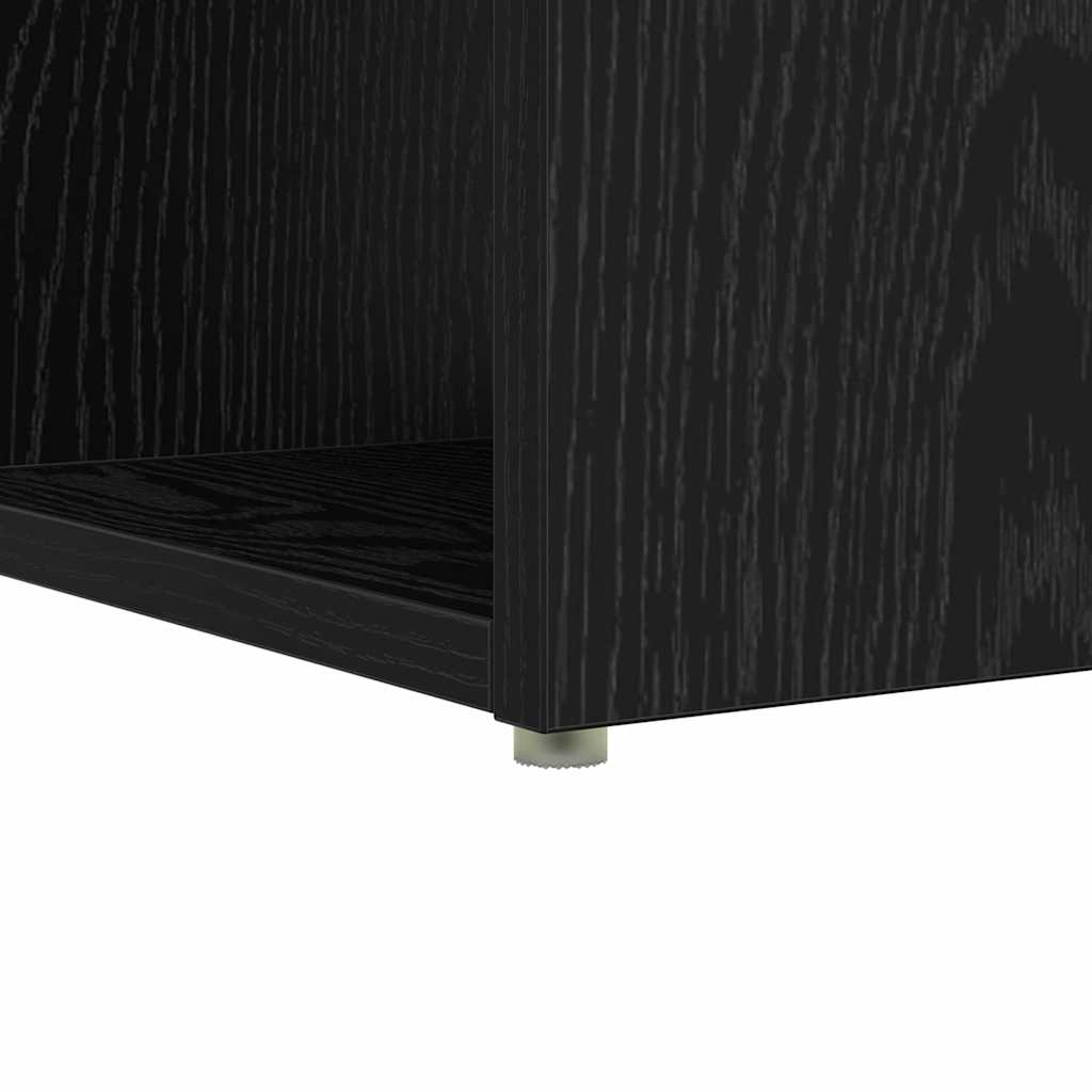 Desk with Shelf Black Oak Effect 108 x 55 x 103.5 cm