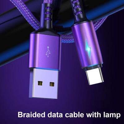 Кабель данных плетеный Super Compatibility гибкий Type-C Быстрозарядный шнур для Type-C/для